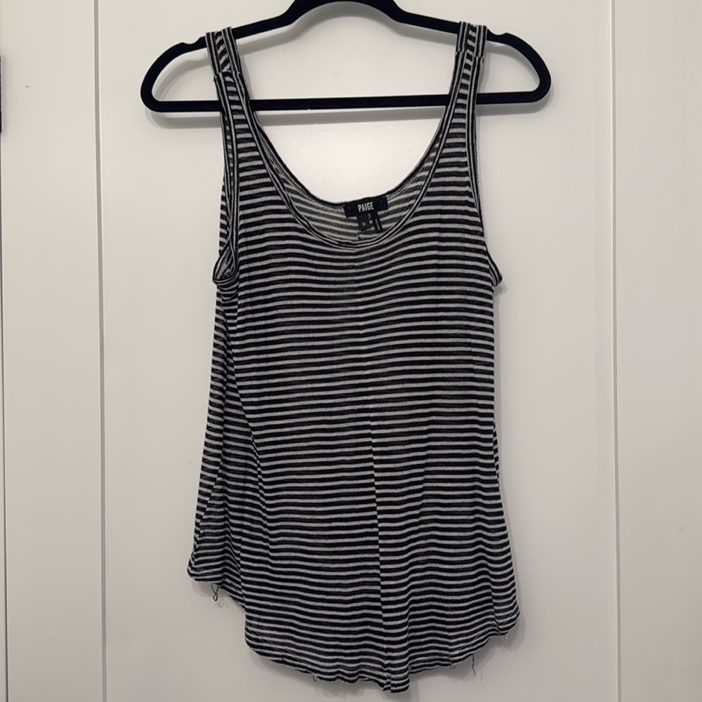 Black and white striped tank top